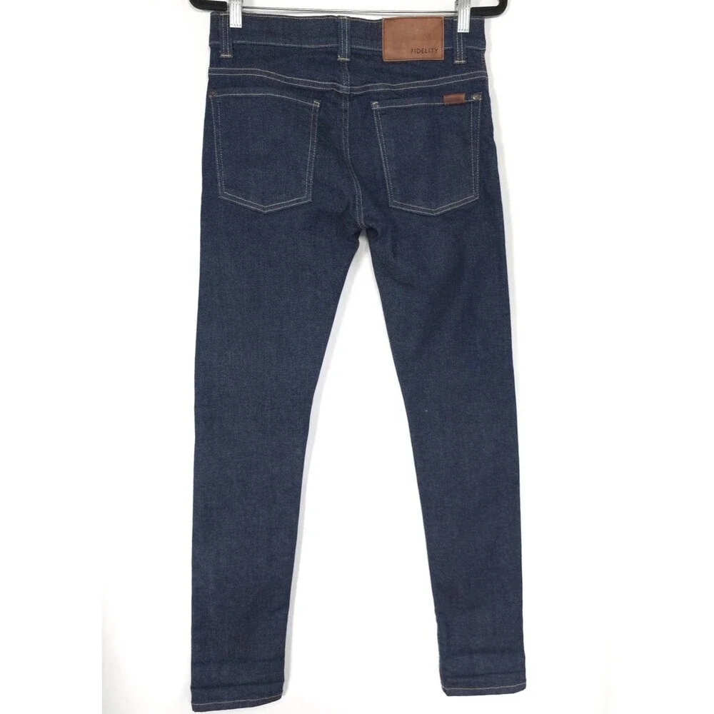 FIDELITY Men's SELVEDGE Jeans‎ TORINO Oxford 29x34 Slim Stretch Dark USA MADE